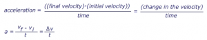 acceleration equation